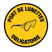 Panneau port de lunettes obligatoire