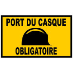 Panneau port du casque obligatoire