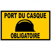 Panneau port du casque obligatoire