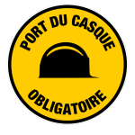 Panneau port du casque obligatoire