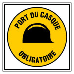 Panneau port du casque obligatoire