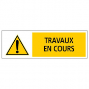 Panneau travaux en cours