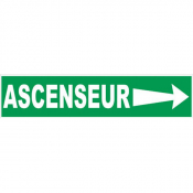 Panneau ascenseur flèche à droite