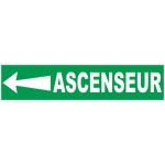 Panneau ascenseur flèche à gauche