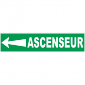 Panneau ascenseur flèche à gauche