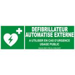 Panneau défibrillateur automatisé externe