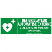 Panneau défibrillateur automatisé externe