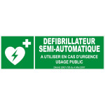 Panneau défibrillateur semi-automatique