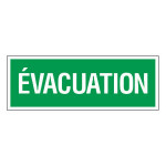 Panneau évacuation