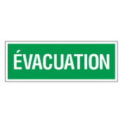 Panneau évacuation