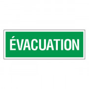 Panneau évacuation