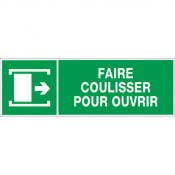Panneau faire coulisser pour ouvrir