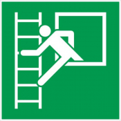 Panneau fenêtre de secours avec échelle de secours