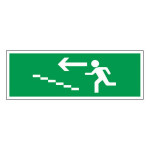 Panneau montée d'escalier à gauche