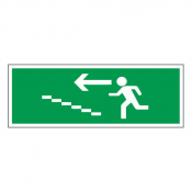 Panneau montée d'escalier à gauche