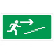 Panneau montée d'escalier à gauche