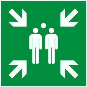 Panneau point de rassemblement