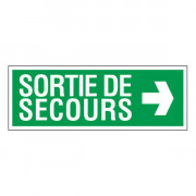 Panneau sortie de secours à droite