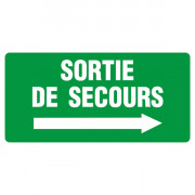 Panneau sortie de secours à droite