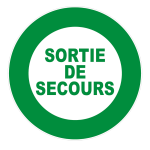 Panneau sortie de secours