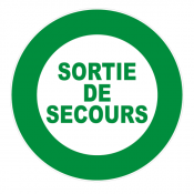 Panneau sortie de secours