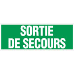 Panneau sortie de secours