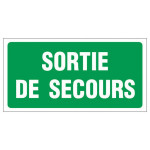Panneau sortie de secours
