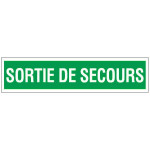 Panneau sortie de secours