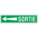 Panneau sortie flèche à gauche