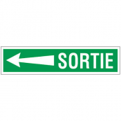 Panneau sortie flèche à gauche