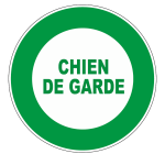 Panneau chien de garde