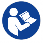 Panneau consulter le manuel/la notice d'instructions