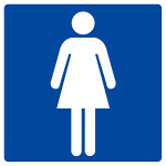 Panneau d'affichage "Toilettes Dames"