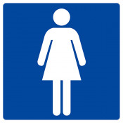 Panneau d'affichage "Toilettes Dames"