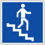 Panneau descente d'escalier