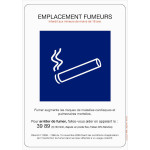 Panneau emplacement fumeur