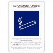 Panneau emplacement fumeur