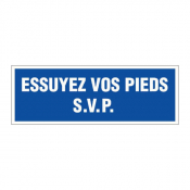 Panneau essuyer vos pieds s.v.p