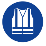 Panneau gilet de sécurité haute visibilité obligatoire