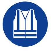 Panneau gilet de sécurité haute visibilité obligatoire