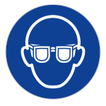 Panneau lunettes de protection obligatoire