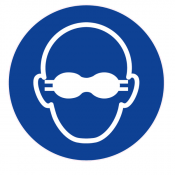 Panneau lunettes de protection opaques obligatoires
