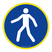 Panneau obligation d'emprunter le passage