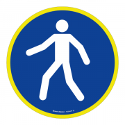 Panneau obligation d'emprunter le passage