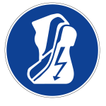 Panneau obligation de porter des chaussures isolantes