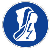 Panneau obligation de porter des chaussures isolantes