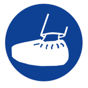 Panneau obligation de porter des sur-chaussures