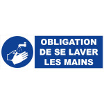 Panneau obligation de se laver les mains