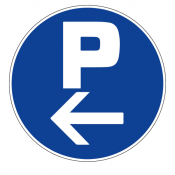 Panneau parking flèche gauche