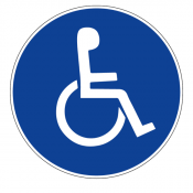 Panneau parking handicapés